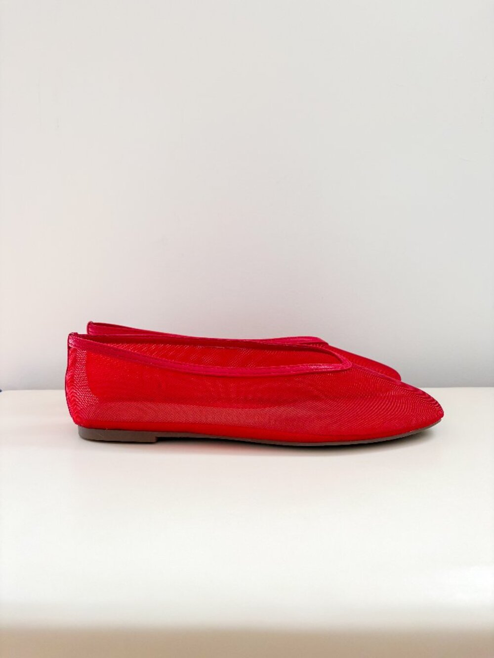Old Navy Red Mesh Ballet Flats for Women